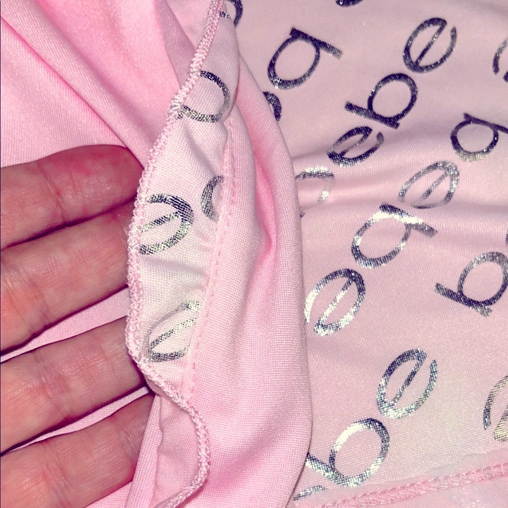 Bebe sleepwear Pink Robe with Patterned Lining XL